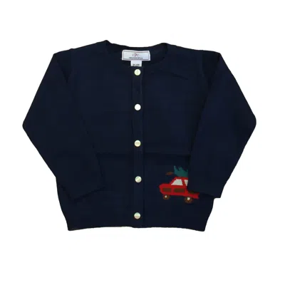 Pre-owned Classic Prep Kids' Unisex Medieval Blue Woody Cardigan