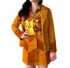 Classic Rock Couture Cinnamon Corduroy Blazer In Gold In Gold