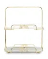 Classic Touch 2-tier Marble Stand And Centrepiece In Gold