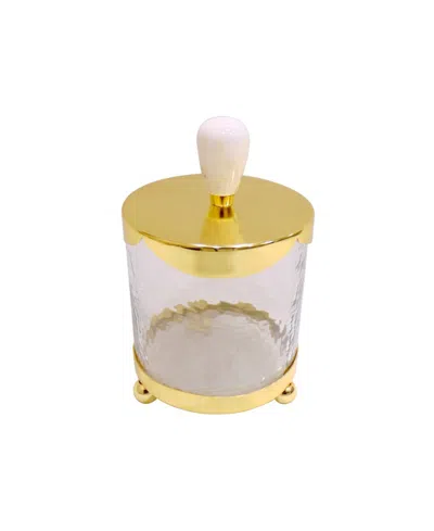 Classic Touch 5.25" Canister In Gold