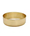 Classic Touch Crystal Glass Bowl With Border, 6" D In Gold