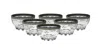 Classic Touch Decor Dessert Bowls With Rich Silver Artwork, Set Of 6