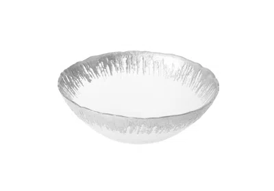 Classic Touch Decor Individual Bowls With Flashy Silver Design - 6.75"d In Gray