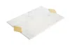 Classic Touch Decor Marble Challah Tray With Gold Symmetrical Design