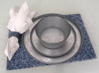 Classic Touch Decor Set Of 12 Dinnerware Set Shaded Silver In Neutral