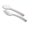 Classic Touch Decor Set Of 2 Salad Servers Nickel