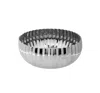 CLASSIC TOUCH DECOR STAINLESS STEEL ROUND BOWL WITH RUFFLE DESIGN