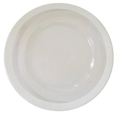 Classic Touch Glass Abstract Charger In White
