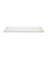 Classic Touch Glass Oblong Tray With Edge In Clear,gold-tone
