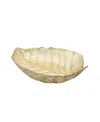 Classic Touch Gold Tone Leaf Shaped Dish In Gold