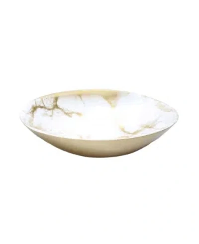 Classic Touch Marbleized Oval Bowls, Set Of 4 In Gold - Tone