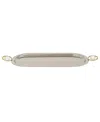 Classic Touch Oval Tray, 23.2" In Silver