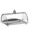 Classic Touch Rectangle Cake Tray With Dome, 10" In Silver