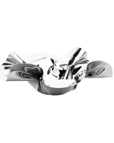 CLASSIC TOUCH CLASSIC TOUCH ROUND STAINLESS STEEL RUFFLED DESIGN SERVING BOWL