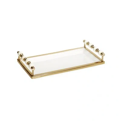 Classic Touch Serving Tray In White