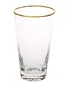 Classic Touch Set Of 6 Tumblers With Simple Gold Design