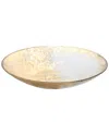 Classic Touch Smoked Glass Bowl With Scattered Gold Design