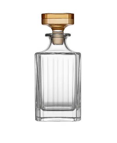 Classic Touch Square Liquor Bottle, 7.4" In Transparent