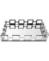 Classic Touch Square Mirrored Tray In Silver