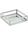 Classic Touch Square Napkin Holder With Mirror Base