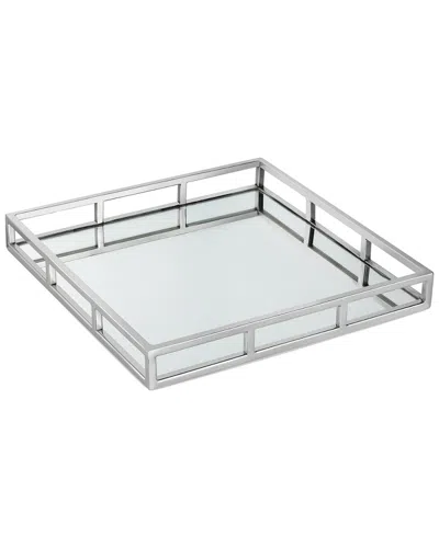 CLASSIC TOUCH CLASSIC TOUCH SQUARE TRAY WITH MIRROR BASE