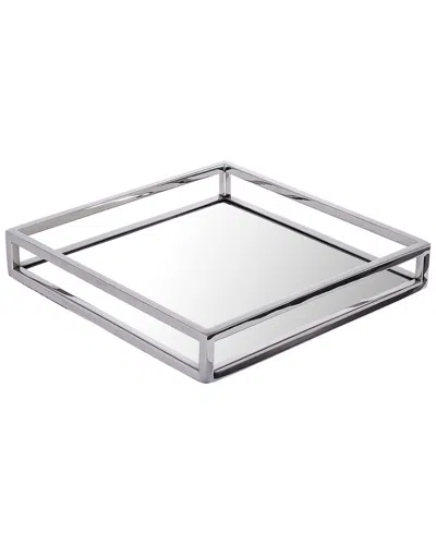 CLASSIC TOUCH CLASSIC TOUCH SQUARE TRAY WITH MIRROR BASE