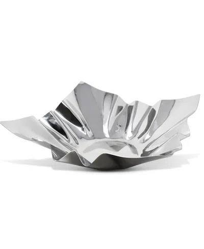 Classic Touch Stainless Steel Square Bowl, 12.25" In Multi