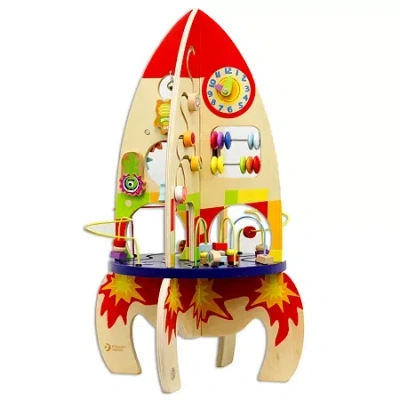 Classic Toys Classic Toy Wooden Multi-activity Rocket Playset Toy Playset