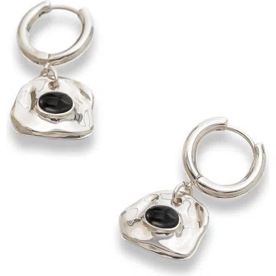 CLASSICHARMS CLASSICHARMS ARIA GEMSTONE HOOP DROP EARRINGS