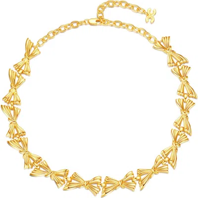 Classicharms Butterfly Statement Necklace In Gold