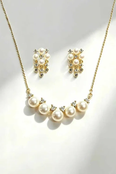 Classicharms Celeste Pearl Jewelry Set In Multi