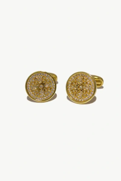 Classicharms Constantine Regal Round Cufflinks In Gold