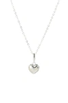 Classicharms Dainty Sterling Silver Heart Pendant Necklace In Brown