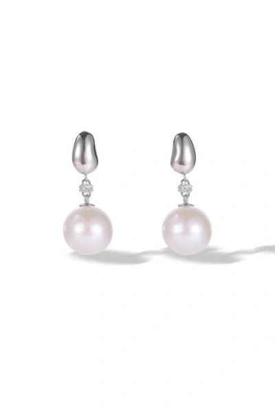 Classicharms Doris Freshwater Pearl Drop Earrings In Burgundy