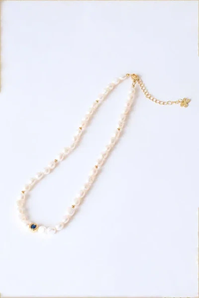 Classicharms Ella Freshwater Pearl Necklace Set In White