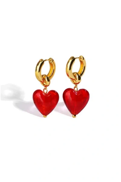 CLASSICHARMS CLASSICHARMS ESMÉE GLAZE HEART DANGLE EARRINGS