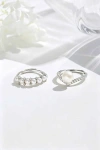 Classicharms Freshwater Pearl Stackable Ring Set In Multi