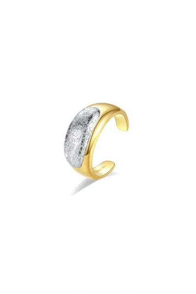CLASSICHARMS CLASSICHARMS FROSTED AND MATTED TEXTURE TWO TONE RING