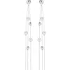 Classicharms Frostlily Mini Clear Crystal And Bead Drop Earrings In Silver