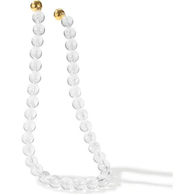 CLASSICHARMS CLASSICHARMS FROSTNOVA AZEZTULITE CLEAR PHANTOM CRYSTAL SPHERE NECKLACE-12MM