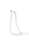 Classicharms Frostnova Azeztulite Clear Phantom Large Crystal Sphere Necklace-14mm In White