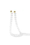 Classicharms Frostnova Azeztulite Clear Phantom Large Crystal Sphere Necklace-14mm In Gold