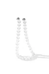Classicharms Frostnova Azeztulite Clear Phantom Large Crystal Sphere Necklace-14mm In White