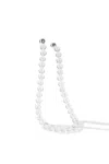 Classicharms Frostnova Azeztulite Clear Phantom Large Crystal Sphere Necklace-14mm In White