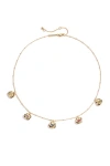 Classicharms Iris Silver Radiant Reverie Gemstone Necklace In Gold