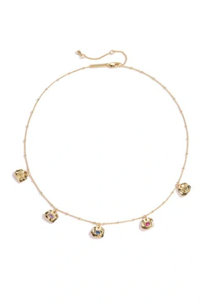 CLASSICHARMS CLASSICHARMS IRIS COLORED CUBIC ZIRCONIA CHARMS NECKLACE