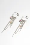 Classicharms Iris Gold Radiant Reverie Gemstone Cascade Hoop Earrings-hot Pink In Multi