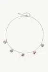 Classicharms Iris Silver Radiant Reverie Gemstone Necklace In Silver