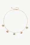 Classicharms Iris Silver Radiant Reverie Gemstone Necklace In Gold