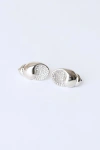 Classicharms Lexi Crystal Seashell Stud Earrings In Silver